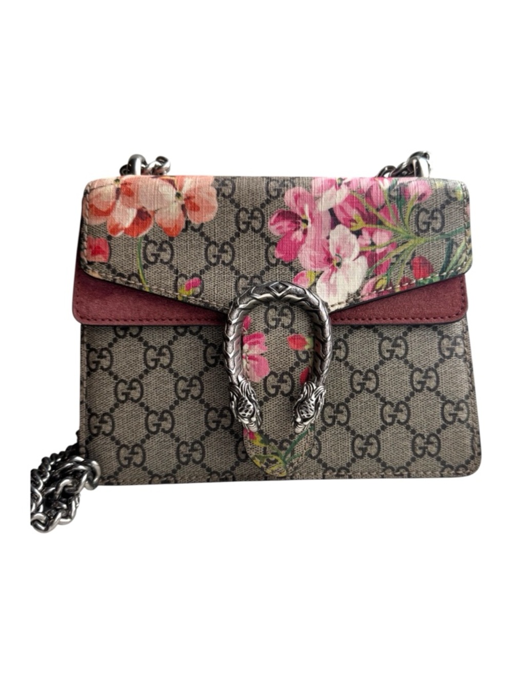 Gucci GG Supreme Crossbody Mini Blooms Dionysus Bag Limited Edition Pink Beige - Picture 4 of 16